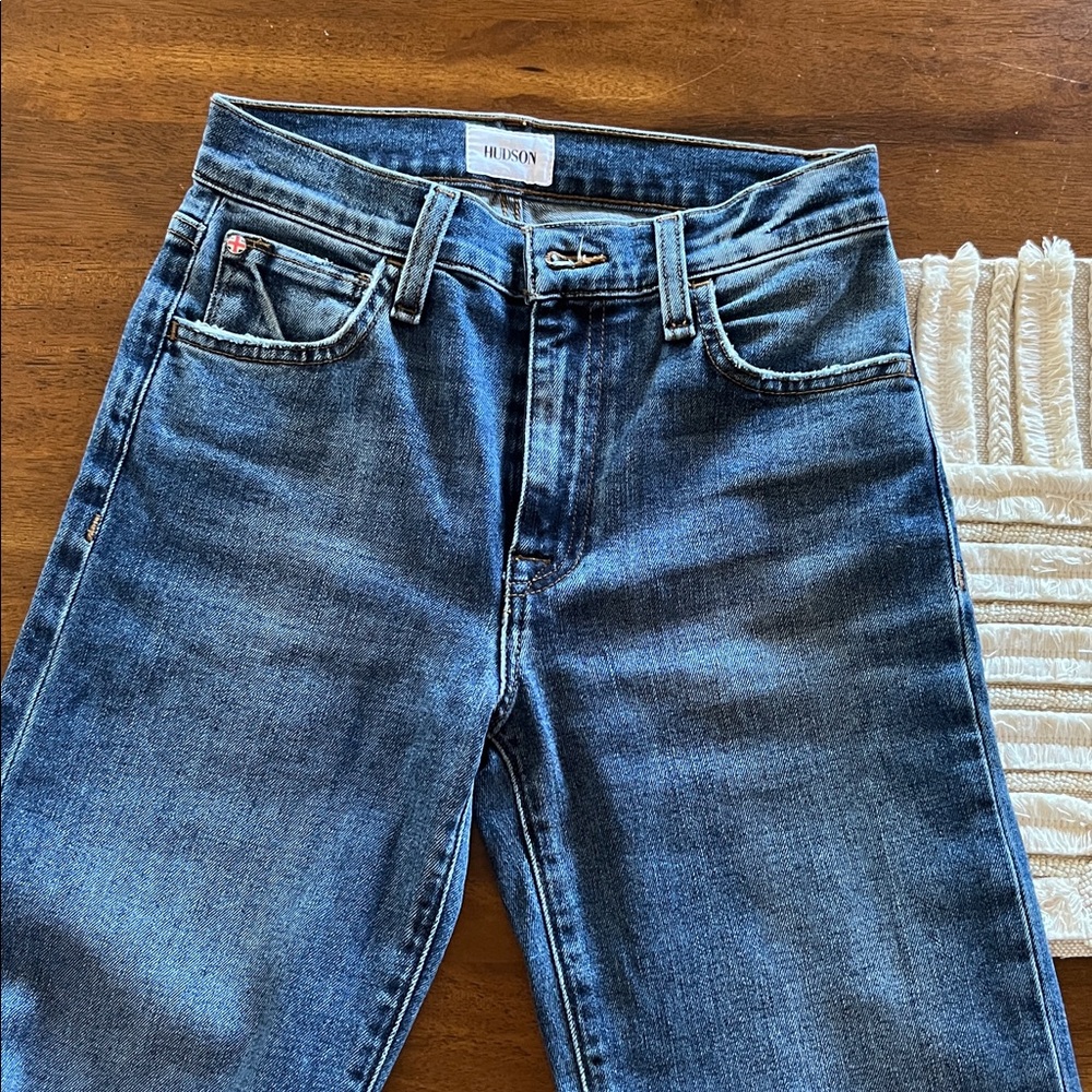 Hudson Rosalie High-Rise Wide Leg Women's Jeans in Azure - Picture 3 of 7